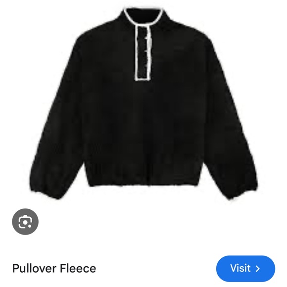 Parke Tops - Parke black pullover fleece SOLD OUT
